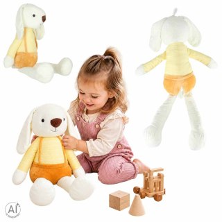 Maskotka pluszak przytulanka królik w żółtych spodenkach 70 cm