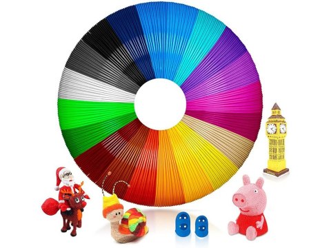 Wkłady do długopisu 3d pla filament 20 x 20 m 400 metrów kolory zestaw