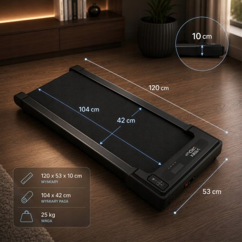 Bieżnia elektryczna domowa do chodzenia pod biurko treningowa walking pad