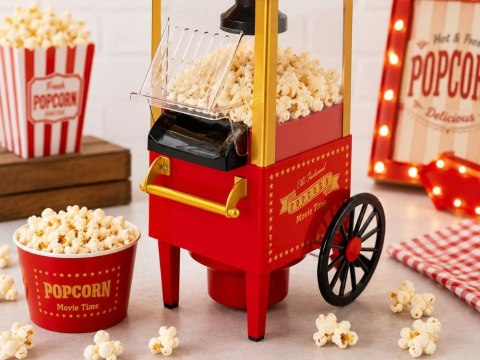 Maszyna maszynka urządzenie do popcornu retro 1200w beztłuszczowa