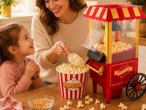 Maszyna maszynka urządzenie do popcornu retro 1200w beztłuszczowa