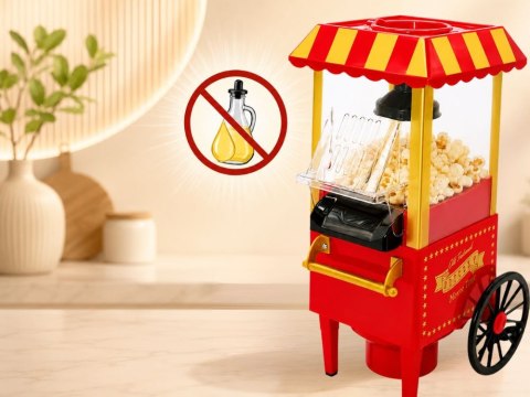 Maszyna maszynka urządzenie do popcornu retro 1200w beztłuszczowa