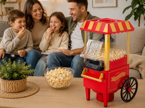 Maszyna maszynka urządzenie do popcornu retro 1200w beztłuszczowa