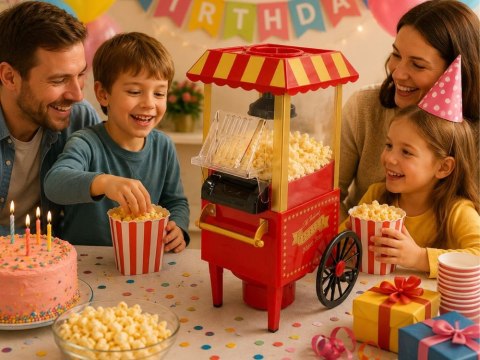 Maszyna maszynka urządzenie do popcornu retro 1200w beztłuszczowa