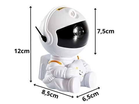 Projektor gwiazd astronauta galaktyka lampka nocna niebo laserowy led pilot