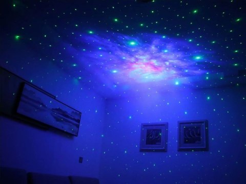 Projektor gwiazd astronauta galaktyka lampka nocna niebo laserowy led pilot