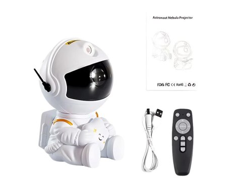 Projektor gwiazd astronauta galaktyka lampka nocna niebo laserowy led pilot