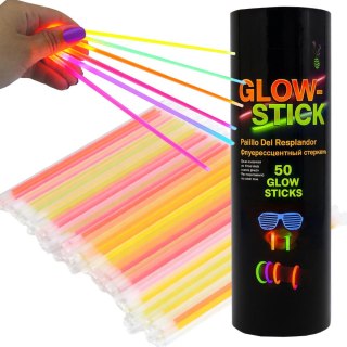 BRANSOLETKI OPASKI ŚWIECĄCE FLUORESCENCYJNE PAŁECZKI ŚWIETLIK URODZINY