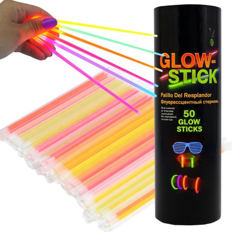 BRANSOLETKI OPASKI ŚWIECĄCE FLUORESCENCYJNE PAŁECZKI ŚWIETLIK URODZINY