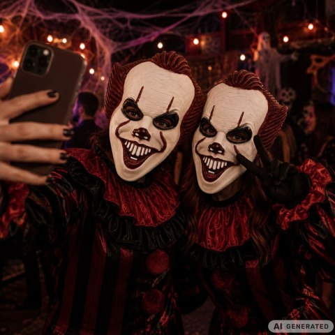 Maska klaun na halloween pennywise clown it to