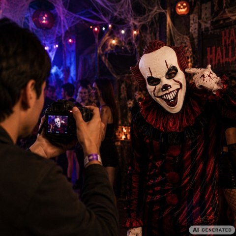 Maska klaun na halloween pennywise clown it to