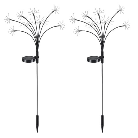 LAMPA SOLARNA OGRODOWA LED DMUCHAWIEC FAJERWERK NA SZPIKULCU DO OGRODU 2szt