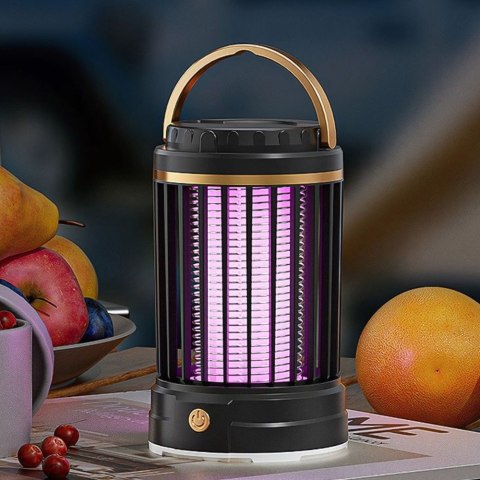 Lampa na komary owadobójcza uv led wisząca akumulatorowa 2 tryby z lampką