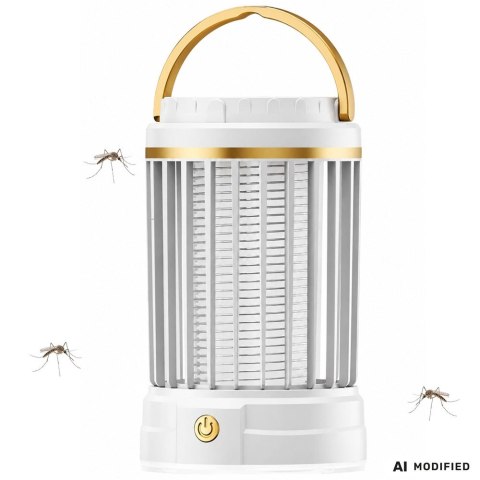 Lampa na komary owadobójcza uv led wisząca akumulatorowa 2 tryby z lampką