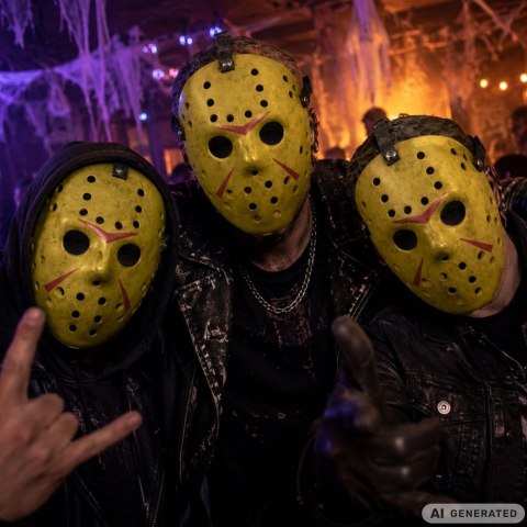 Maska na halloween jason piątek 13 friday hokeisty horror przebranie strój