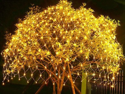 Siatka świetlna kurtyna 100 led lampki święta zewnętrzne biała ciepła 1x2m