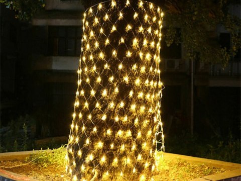 Siatka świetlna kurtyna 100 led lampki święta zewnętrzne biała ciepła 1x2m