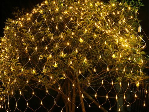 Siatka świetlna kurtyna 100 led lampki święta zewnętrzne biała ciepła 1x2m