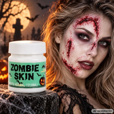 Zoombie skin makijaż na halloween do malowania blizny rany makeup skóra