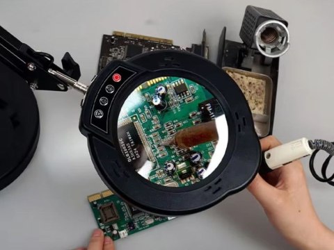 Lampa lupa na biurko szkło powiększające lampka led dermatologiczna 10x