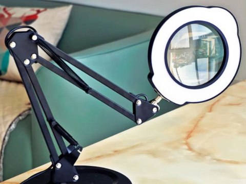 Lampa lupa na biurko szkło powiększające lampka led dermatologiczna 10x