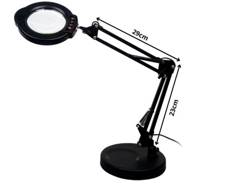 Lampa lupa na biurko szkło powiększające lampka led dermatologiczna 10x