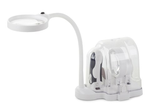 Lupa biurkowa ręczna 2w1 wymienne soczewki 6 led