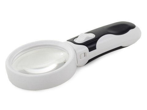 Lupa biurkowa ręczna 2w1 wymienne soczewki 6 led