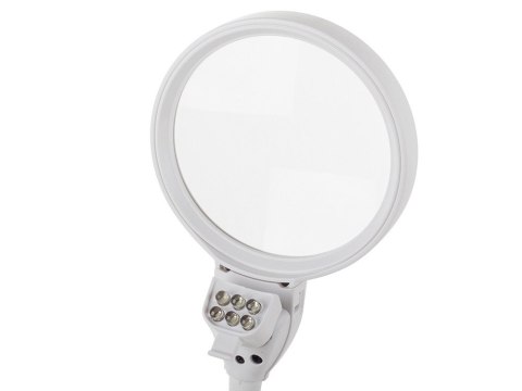 Lupa biurkowa ręczna 2w1 wymienne soczewki 6 led