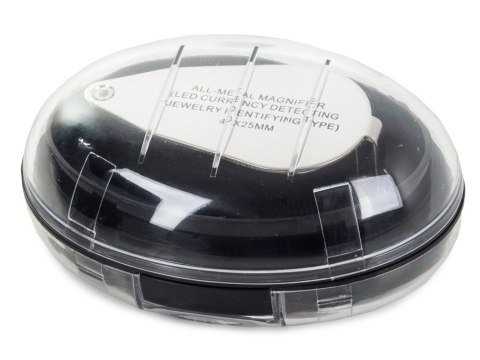 Lupa kieszonkowa składana 2 led uv metalowa 40x