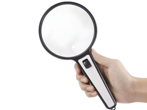 Lupa led szkło powiększające do czytania pracy okular ręczna podświetlenie