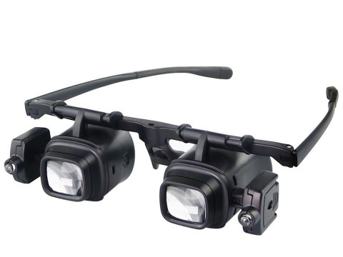 Lupa okulary zegarmistrzowskie serwis podświetlenie 2 led 2x 6x 8x 12x 24x