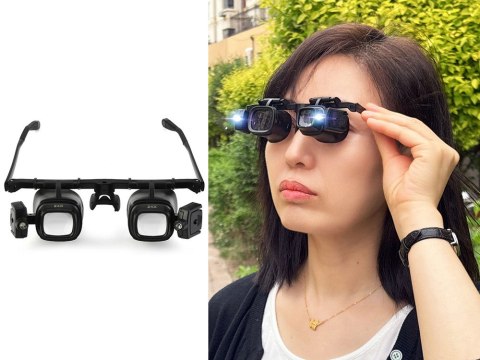 Lupa okulary zegarmistrzowskie serwis podświetlenie 2 led 2x 6x 8x 12x 24x