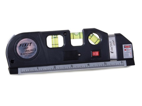 Poziomica laserowa z miarką 250cm miara laser cale