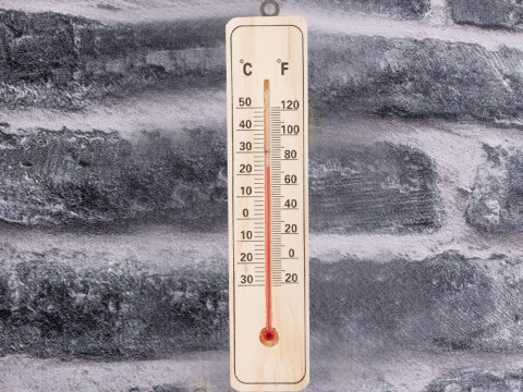 Termometr domowy drewniany wewnętrzny zewnętrzny