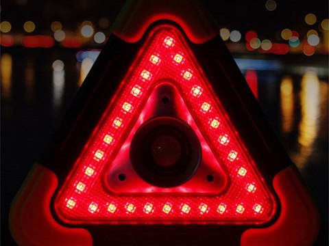 Trójkąt ostrzegawczy led latarka lampka power bank