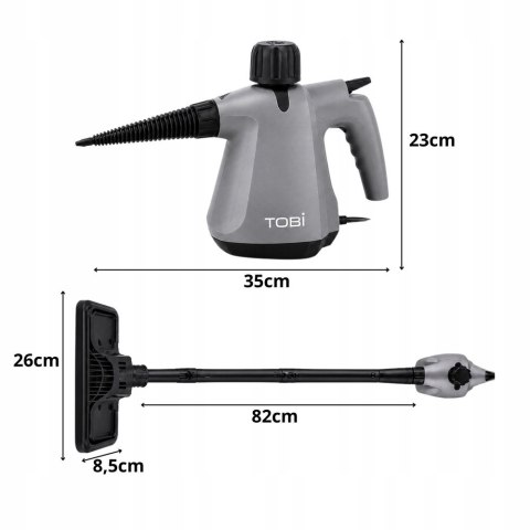 Myjka parowa czyścik mop parowy 1500w 3 bary z akcesoriami do okien fug