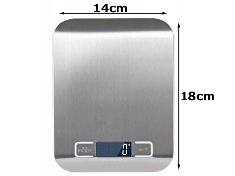 Precyzyjna waga kuchenna elektroniczna 5kg/1g domowa wyświetlacz lcd stal
