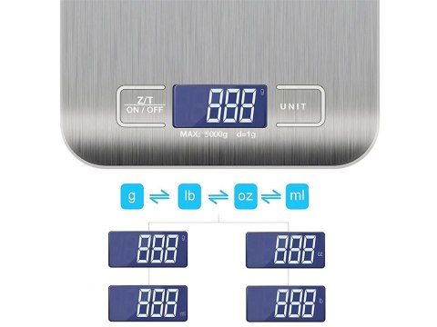 Precyzyjna waga kuchenna inteligentna elektroniczna 5kg/1g wyświetlacz lcd