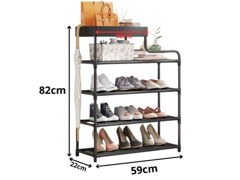 Regał na buty 5 poziomów stojak na buty szafka metalowa organizer z półką