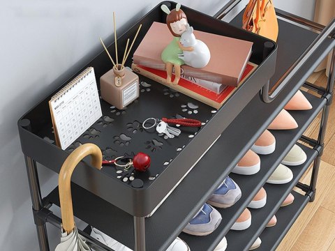 Regał na buty 5 poziomów stojak na buty szafka metalowa organizer z półką