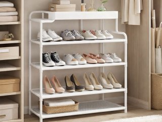 Regał na buty 5 poziomów stojak na buty szafka metalowa organizer z półką