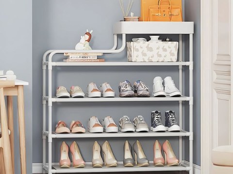 Regał na buty 5 poziomów stojak na buty szafka metalowa organizer z półką