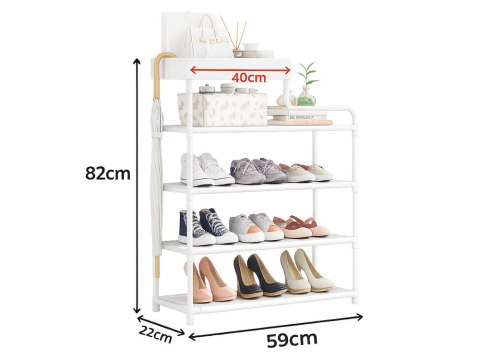 Regał na buty 5 poziomów stojak na buty szafka metalowa organizer z półką