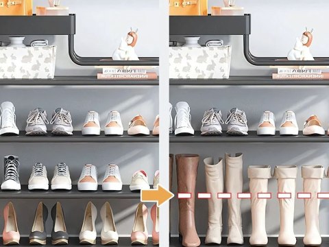 Regał na buty 5 poziomów stojak na buty szafka metalowa organizer z półką