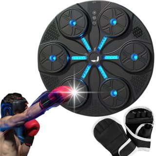 Tarcza bokserska trener boxu mma muzyka usb 8 poziomów+ rękawice bokserskie