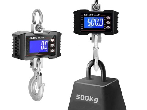 Waga hakowa magazynowa 500kg bagażowa wisząca wyświetlacz lcd akumulator