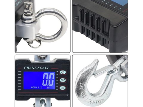 Waga hakowa magazynowa 500kg bagażowa wisząca wyświetlacz lcd akumulator