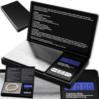 Waga kieszonkowa jubilerska 500g/0,1g precyzyjna gramowa elektroniczna