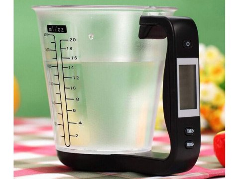Waga kuchenna kubek elektroniczna lcd cyfrowa precyzyjna do ważenia 1kg/1g